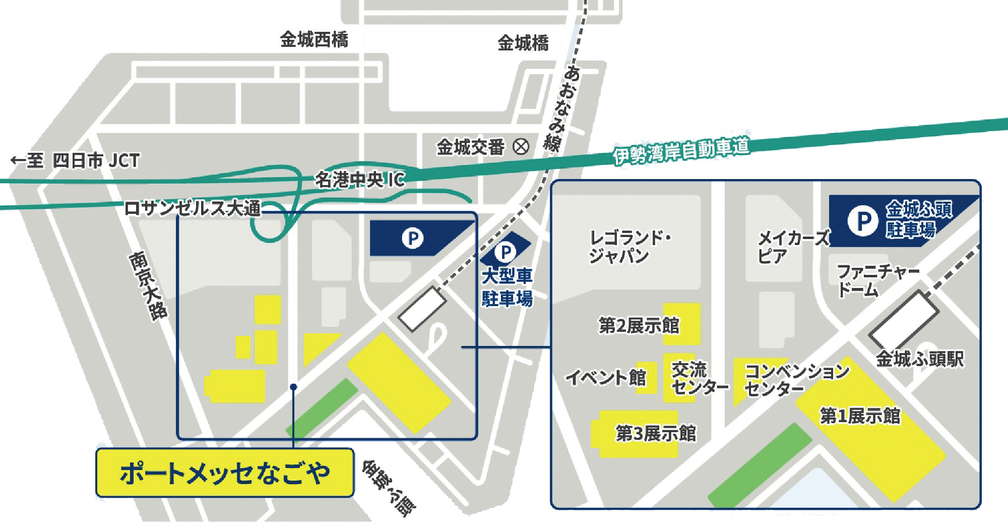 ポートメッセなごや 第3展示館地図