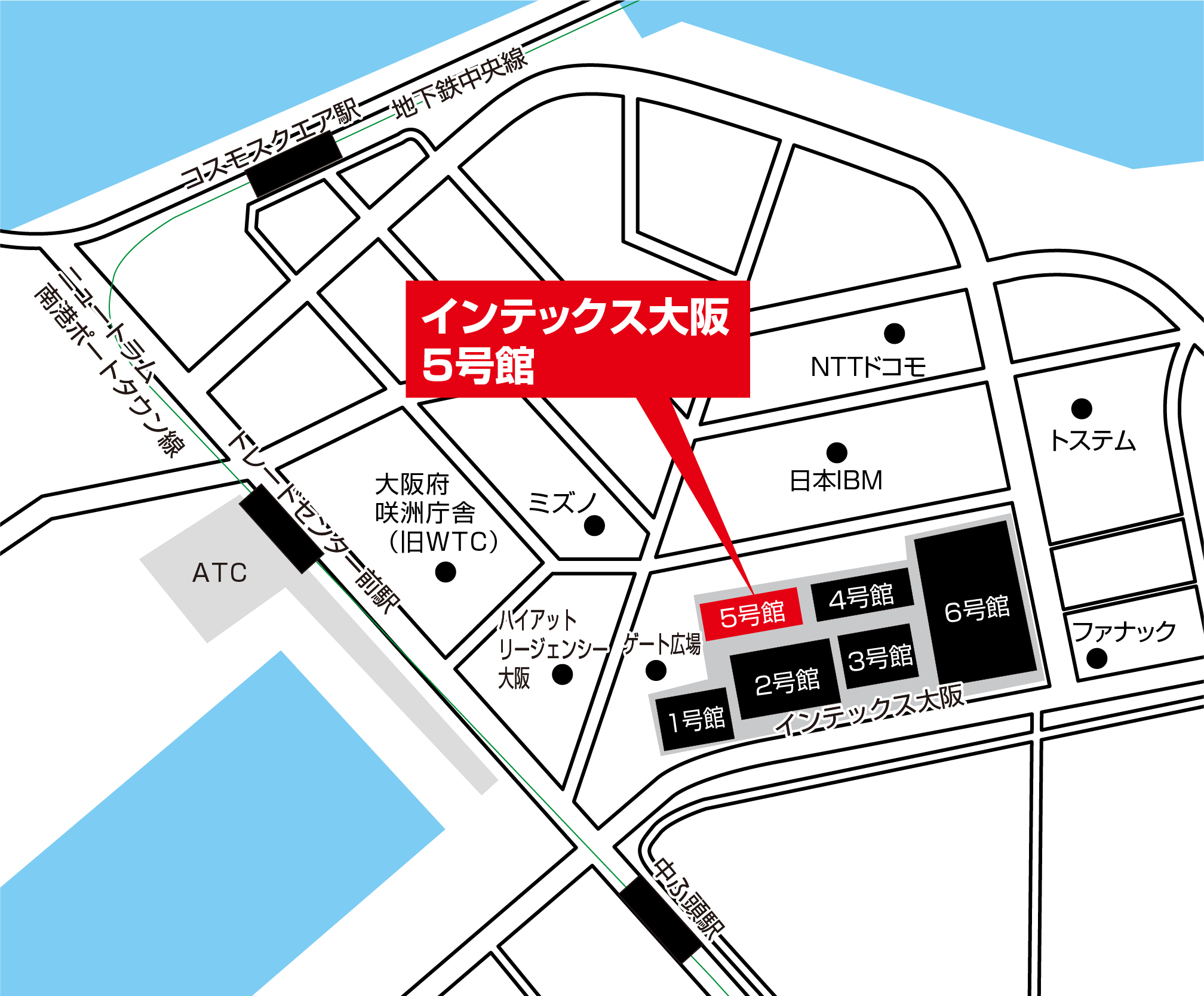 インテックス大阪 5号館地図