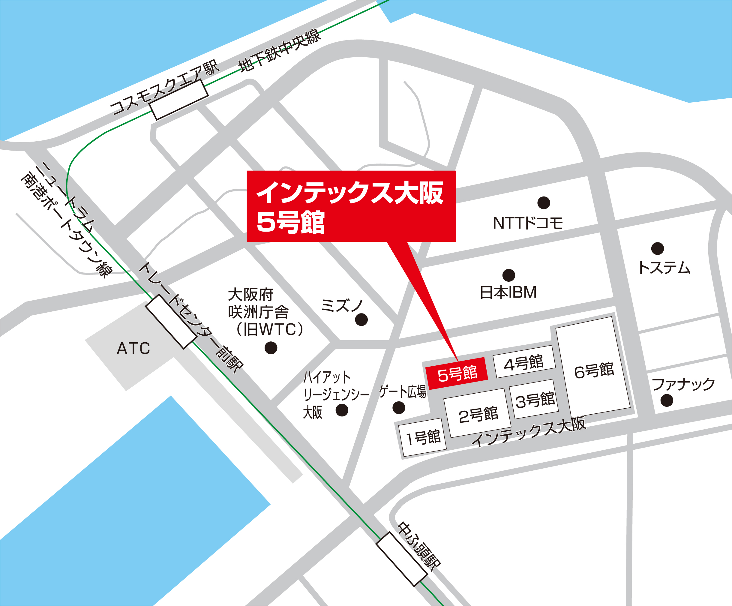 インテックス大阪 5号館地図