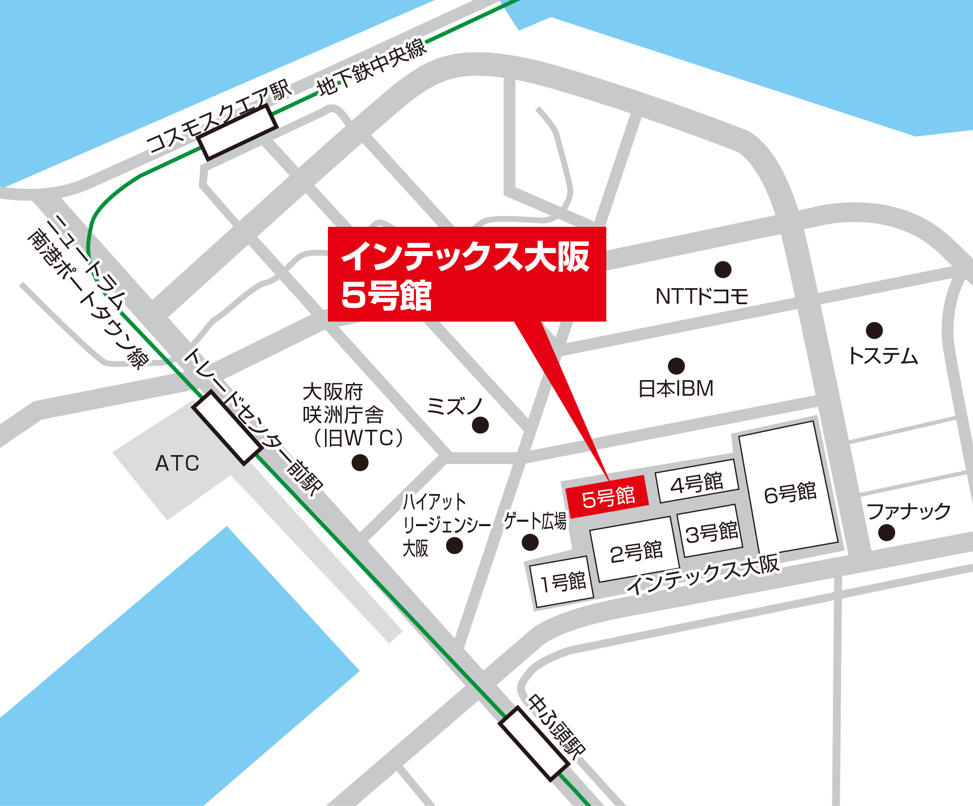 インテックス大阪 5号館地図